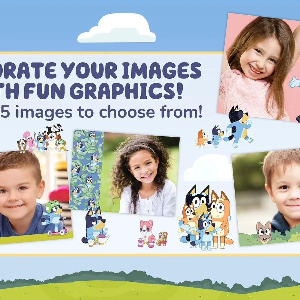 eKids Bluey Digital Camera for Kids with SD Card and Built-in Digital Stickers